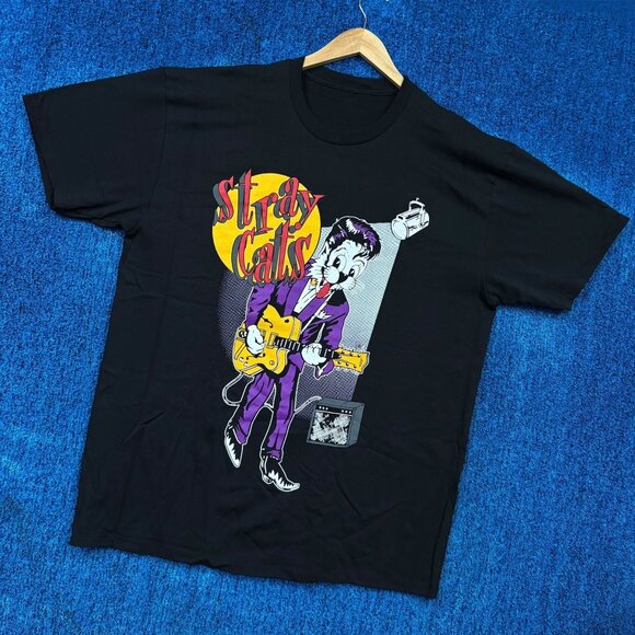 Stray Cats Self Titled Album Rockabilly Graphic T-Shirt Size XL - Picture 3 of 4